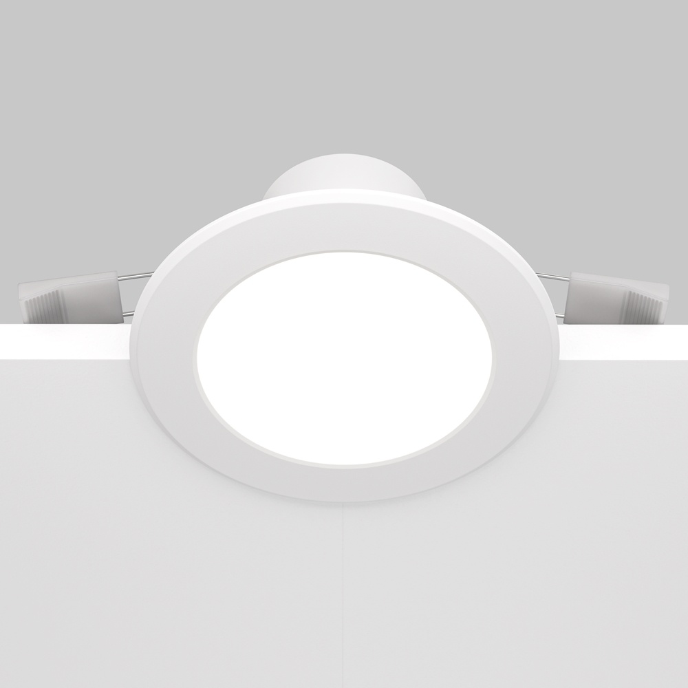 Spot fix LED Maytoni Stockton, 7W, 3000-6000K, incastrat, D97, alb, rotund, IP44