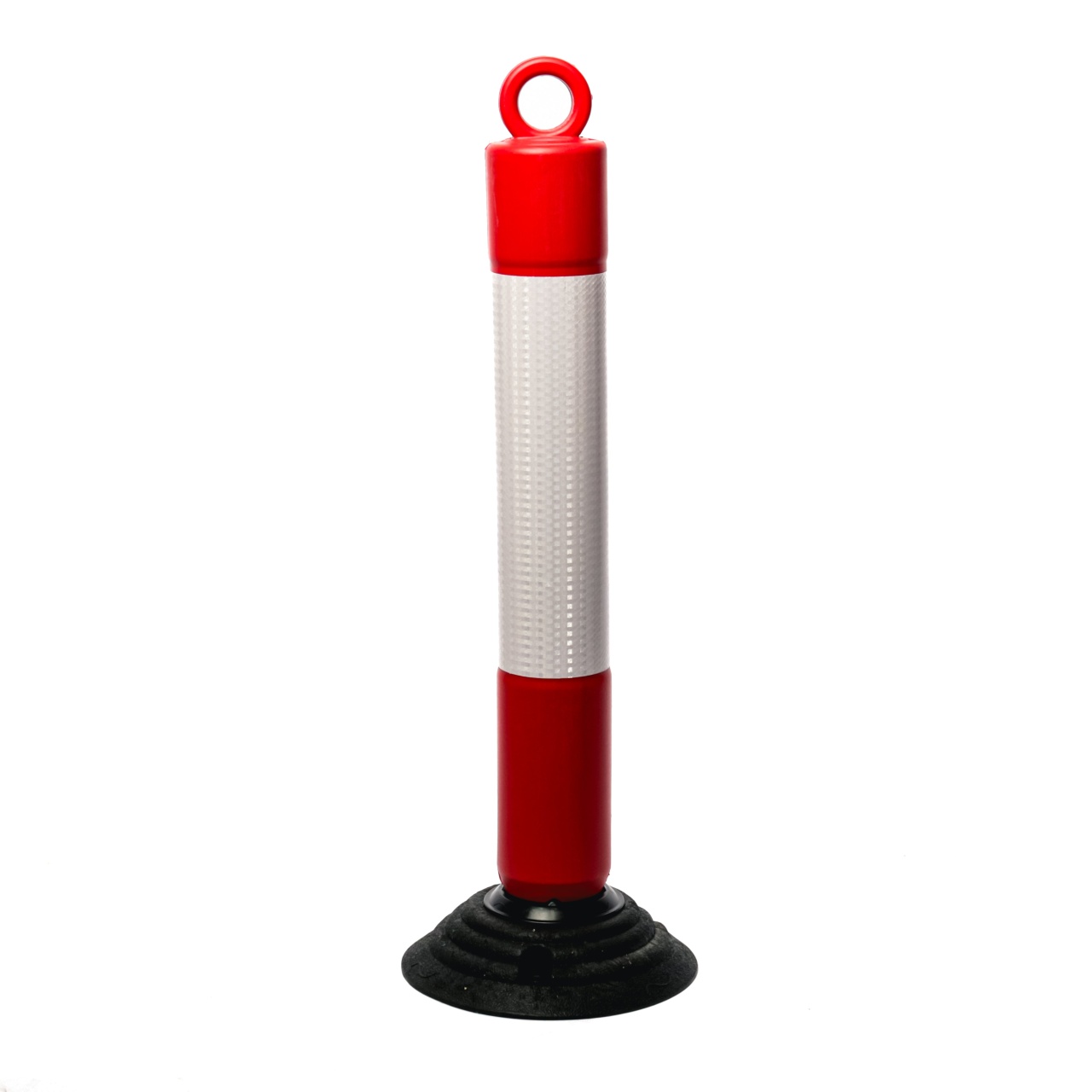 Stalp pentru semnalizare cu banda reflectorizanta si baza detasabila 80 cm