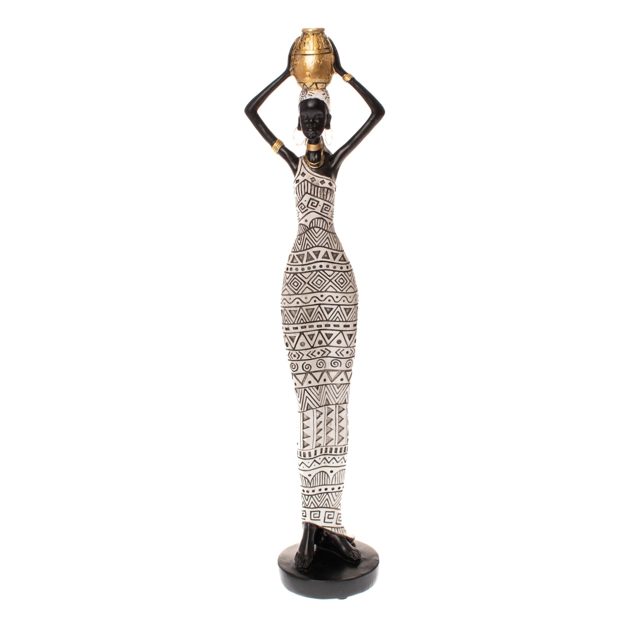 Statueta African Girl 2, Rasina, Negru, 45 cm