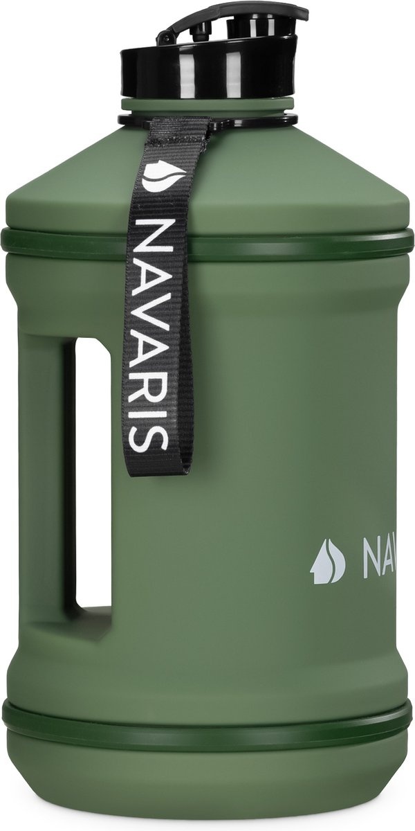 Sticla de apa din otel inoxidabil Navaris, 2 l, verde, resigilat