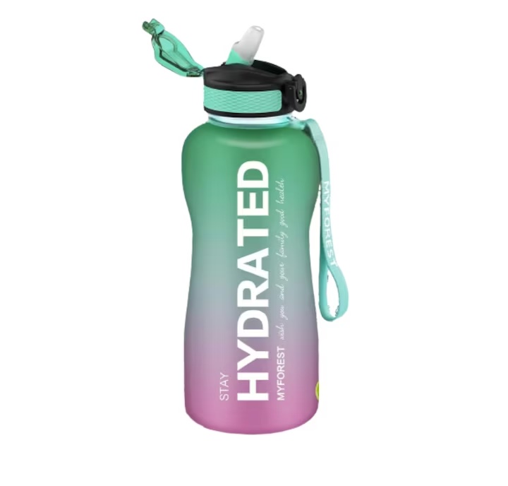 Sticla de apa Myforest, silicon, violet/verde, 2.2 l