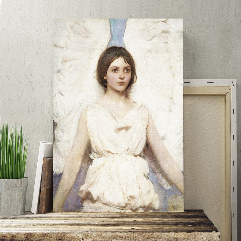Tablou ‘Angel’, panza, bej, 76 x 50 cm