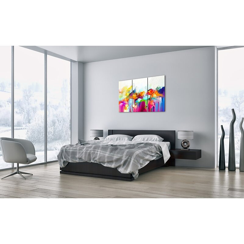 Tablou Ebern Designs, 3 piese, multicolor, 70 x 105 x 1,8 cm