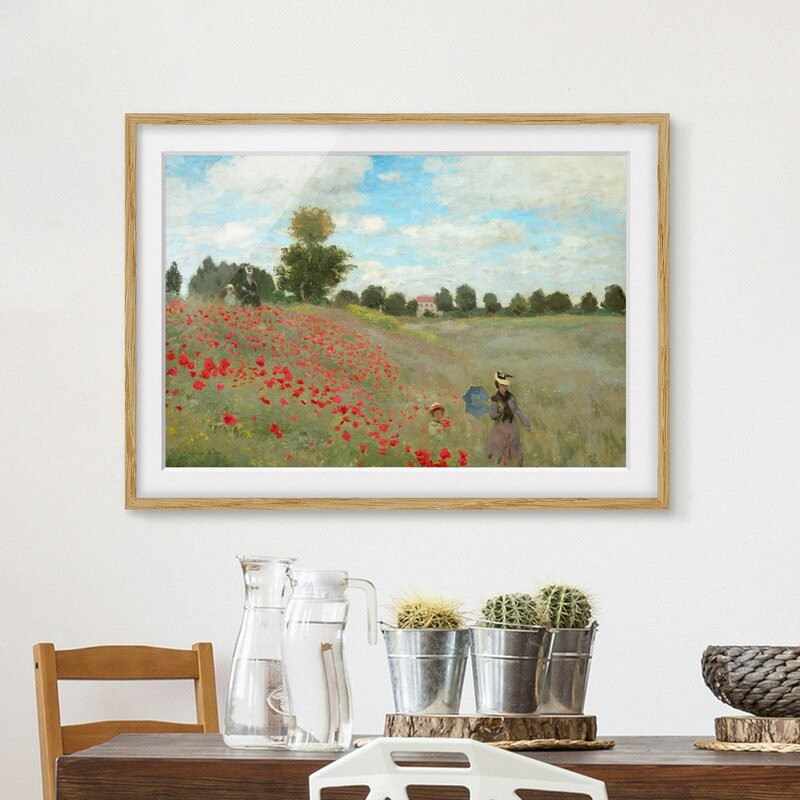 Tablou ‘Poppies at Argenteuil’, hartie, 40 x 55 x 2 cm