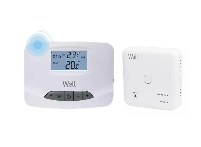 Termostat de ambient pentru centrala Well THERMS-THERMALWF-WL, WiFi, aplicatie smart, 5-35°C domeniu reglaj temperatura, 1°C precizie, IP30, NTC 10KO