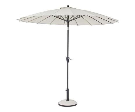 Umbrela de soare Atlanta, metal/poliester, alb/negru, 270 x 250 cm 250