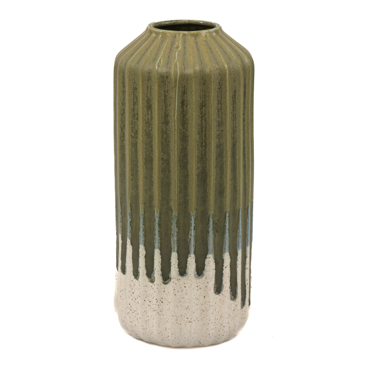 Vaza Sharp, Ceramica, Verde, 27cm