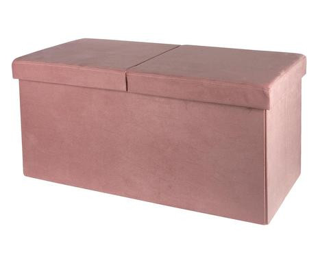 Banca tapitata Vole, catifea, roz, 76 x 38 x 38 cm chilipirul-zilei.ro/
