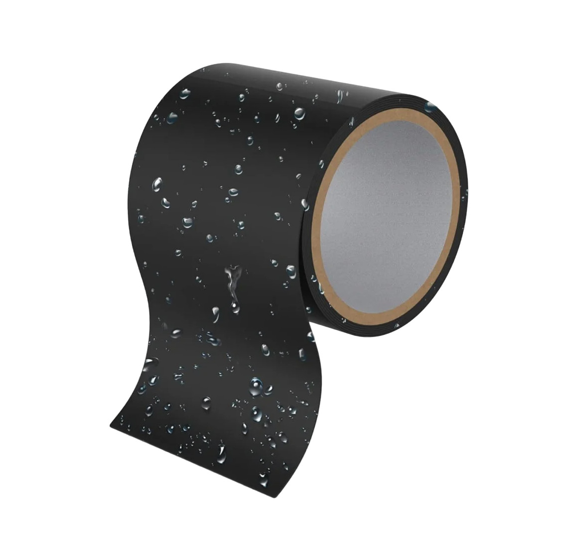 Banda adeziva impermeabila DIP-Tools, cauciuc, negru/alb, 1,5 m