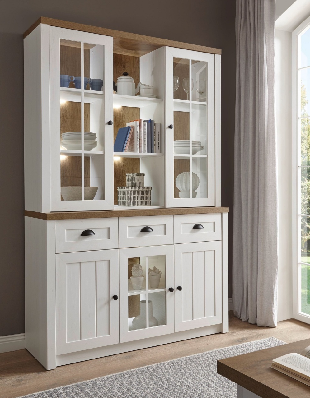 Bufet Ascot, Alb, 130 cm