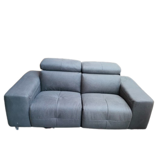 Canapea recliner de 3 persoane Places of Style, 175 x 100 x 93 cm, lemn/metal/ piele, gri 100 imagine noua somnexpo.ro