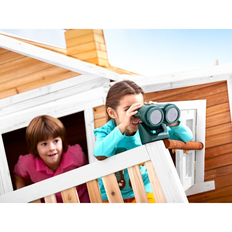 Casa de joaca pentru copii Georgina, lemn masiv, maro/alb/verde, 288 x 193 x 432 cm image1