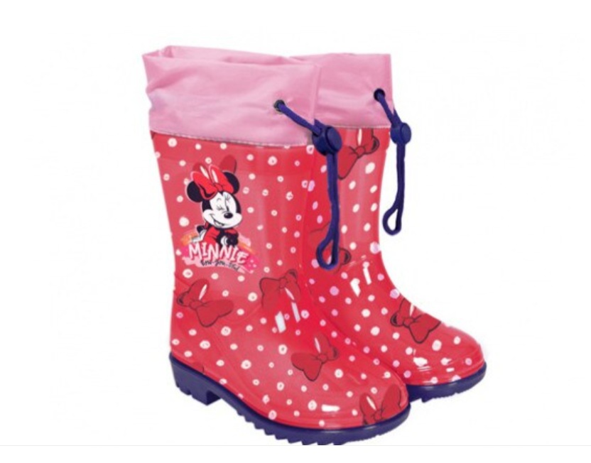 Cizme de cauciuc Minnie - marimi 28 29 Perletti rosii