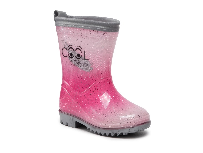 Cizme de cauciuc Perletti cu sclipici marime 28 29 roz fuchsia