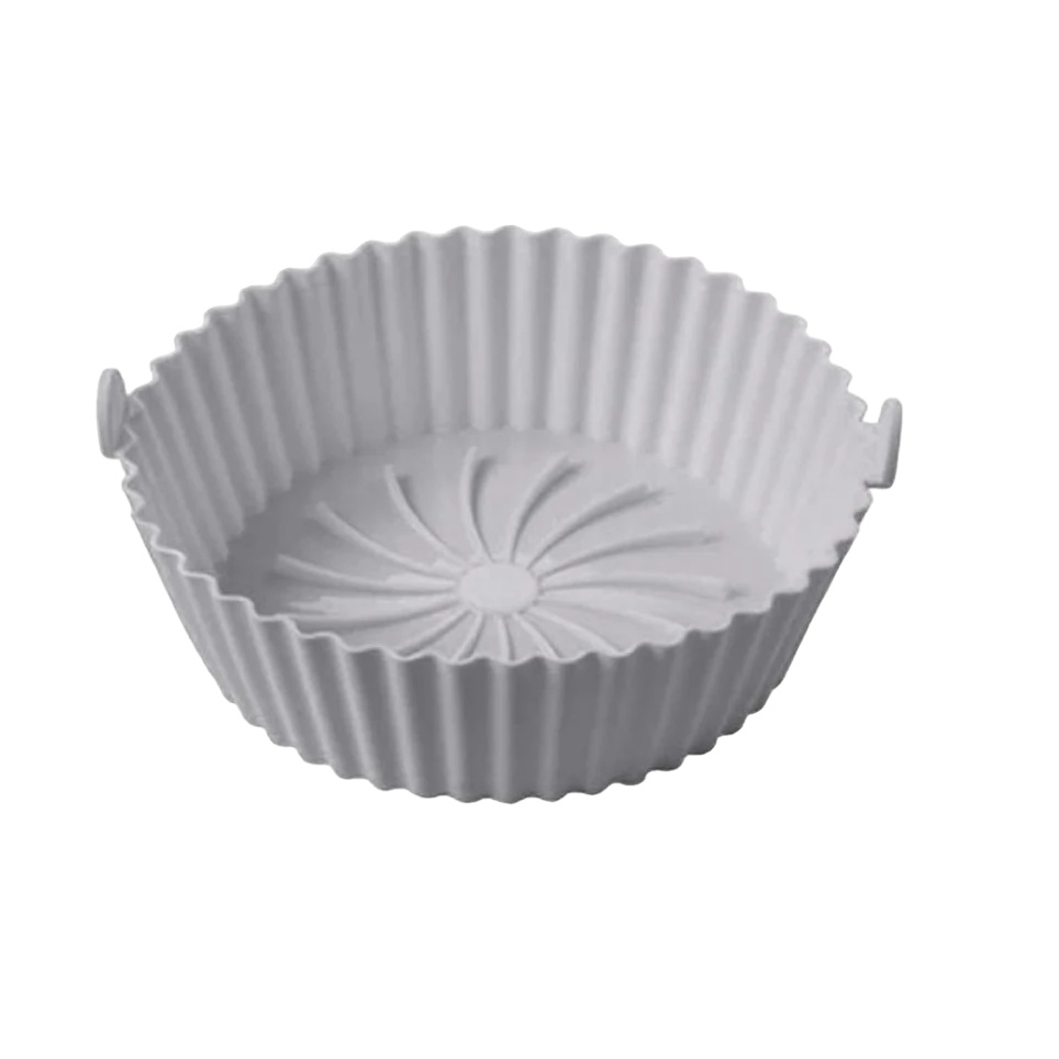 Cos pentru friteuza cu aer May Huang, silicon, gri, 20 cm