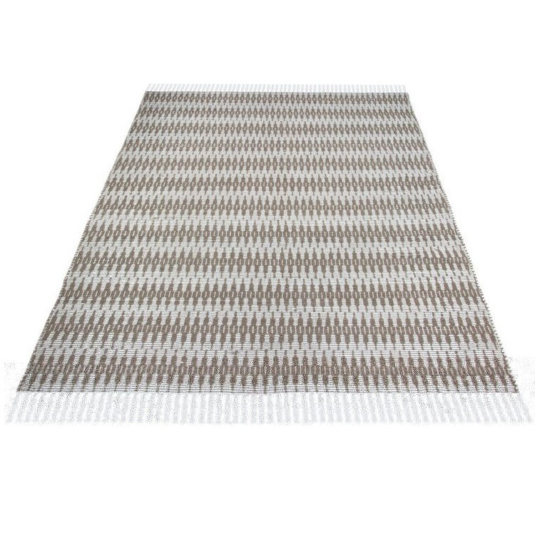 Covor Timbers, textil, alb/nisipiu, 80 x 150 cm