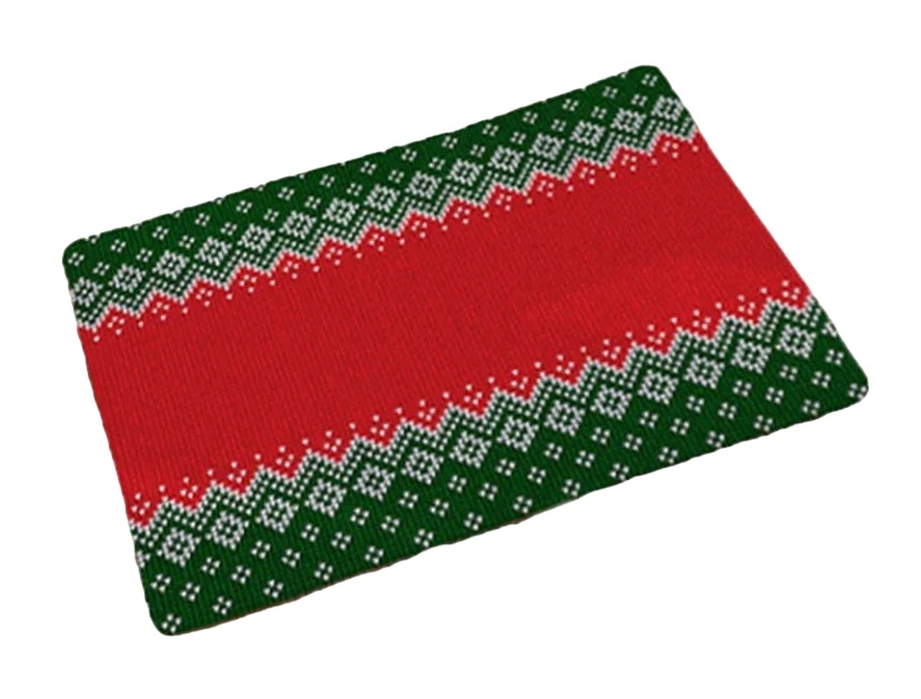 Covoras de baie Anyingkai, textil, rosu/alb/verde, 40 x 60 cm