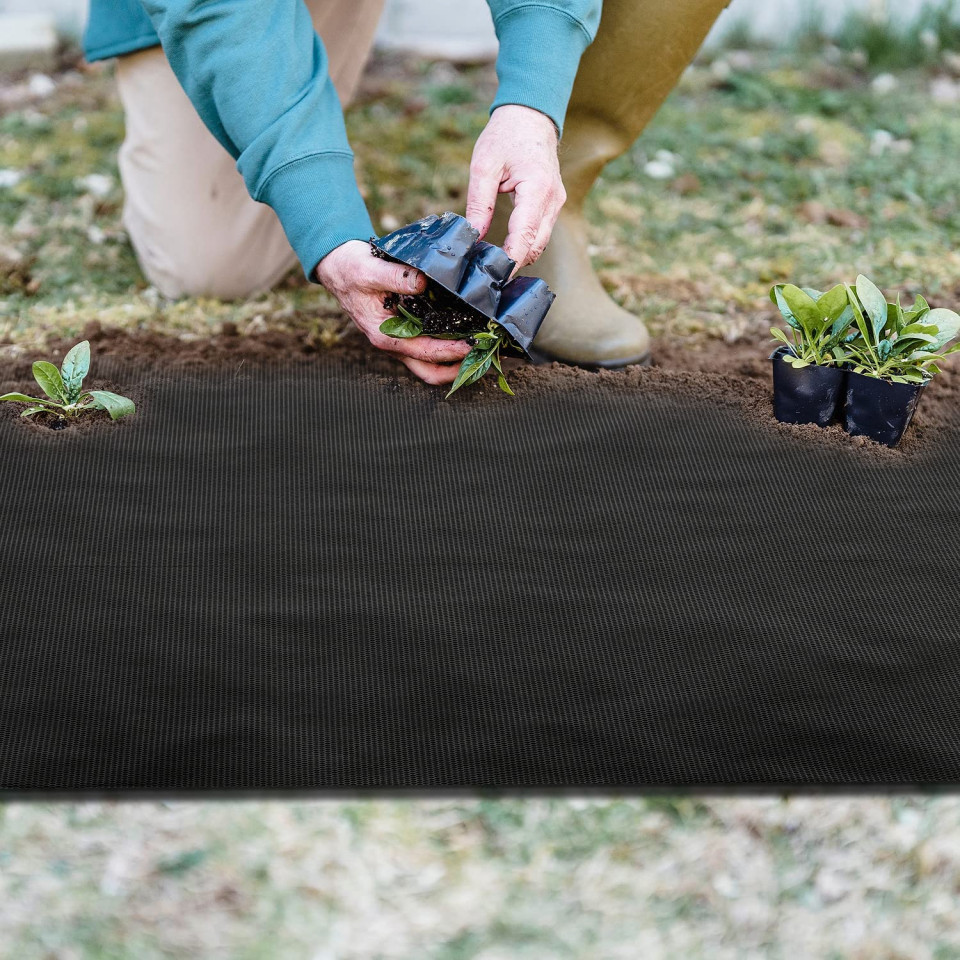Poze Covoras pentru plante Sekey, textil, negru, 2 x 10 m