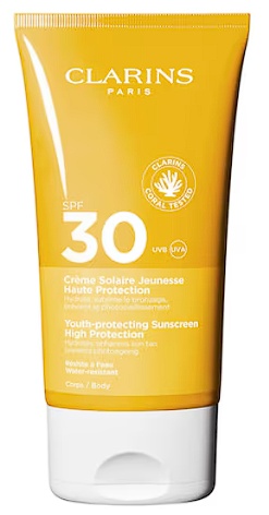 Crema pentru corp cu protetie solara Clarins Sun Care Cream, SPF 30, 150 ml, Resigilat, Grad B