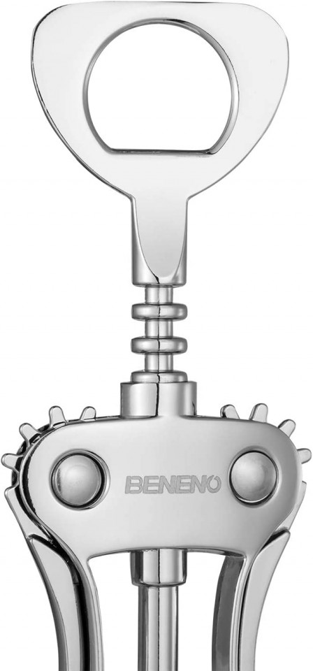 Poze Deschizator de sticle de vin BENENO, aliaj de zinc, argintiu/negru