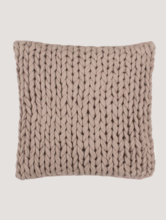 Fata de perna Knit, bumbac, bej, 40 x 40 cm