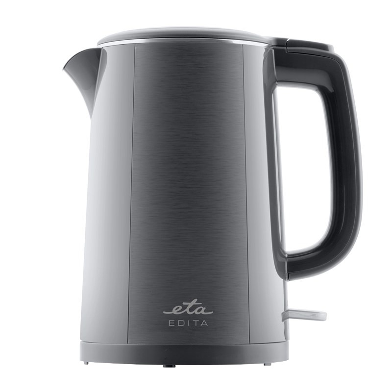 Fierbator electric ETA Edita 8595 90020, 1.5 litri, 2200W, otel inoxidabil, pereti dubli, gri