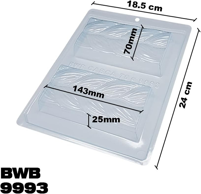 Forma pentru ciocolata BWB 9993, silicon/plastic, transparent, 18,5 x 24 cm