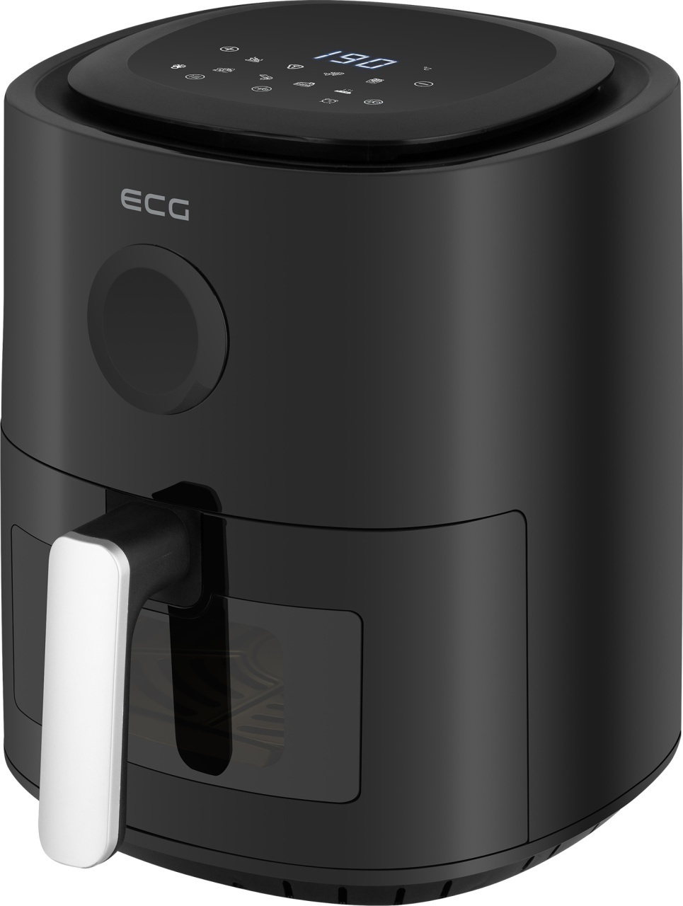 Friteuza cu aer fierbinte ECG AF 4020 Compact Fry, 3.8 litri, 1300 W, control digital, 8 programe, temperatura 80-200°C