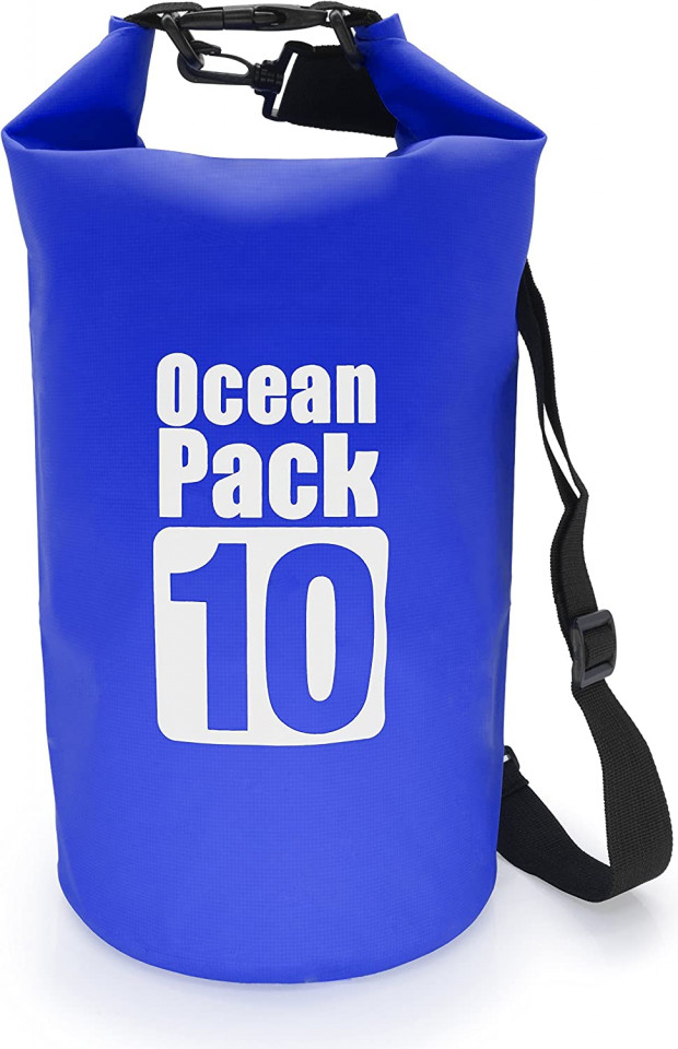 Geanta impermeabila pentru activitati cu barca/surfing MyGadget, albastru, 10 L, PVC, 53 x 31 cm Fashion & timp liber 2023-09-25