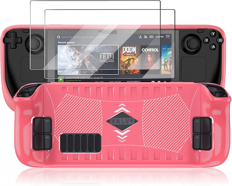 Husa de protectie pentru Steam Deck, TPU, roz
