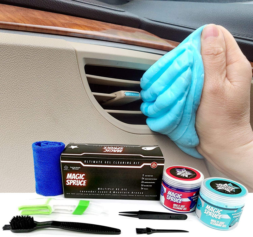Kit cu gel pentru curatarea interiorului masinii ToysButty, 7 piese auto