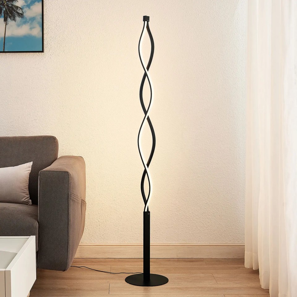 Poze Lampadar Welina, LED, metal/plastic, negru, 25 x 150 cm