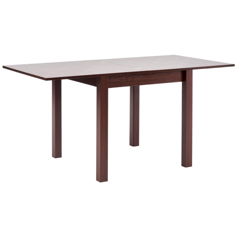 Masa living extensibila HM Gracjan, PAL, cant ABS, 80-160x80x76 cm, 6 persoane, nuc