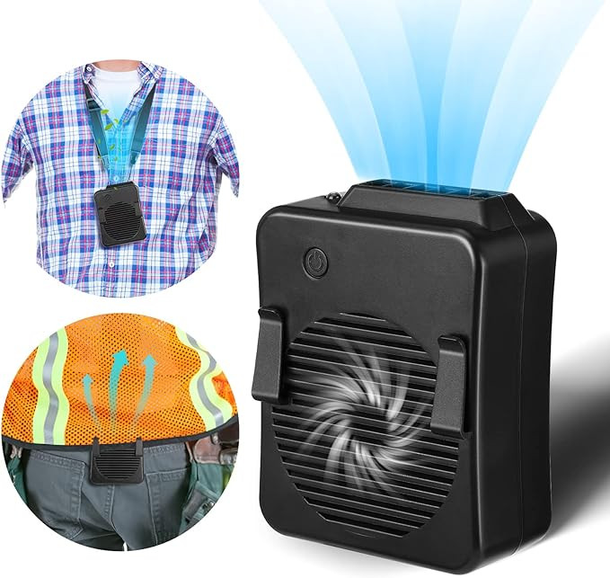 Mini ventilator portabil Augot, negru, 6000mAh