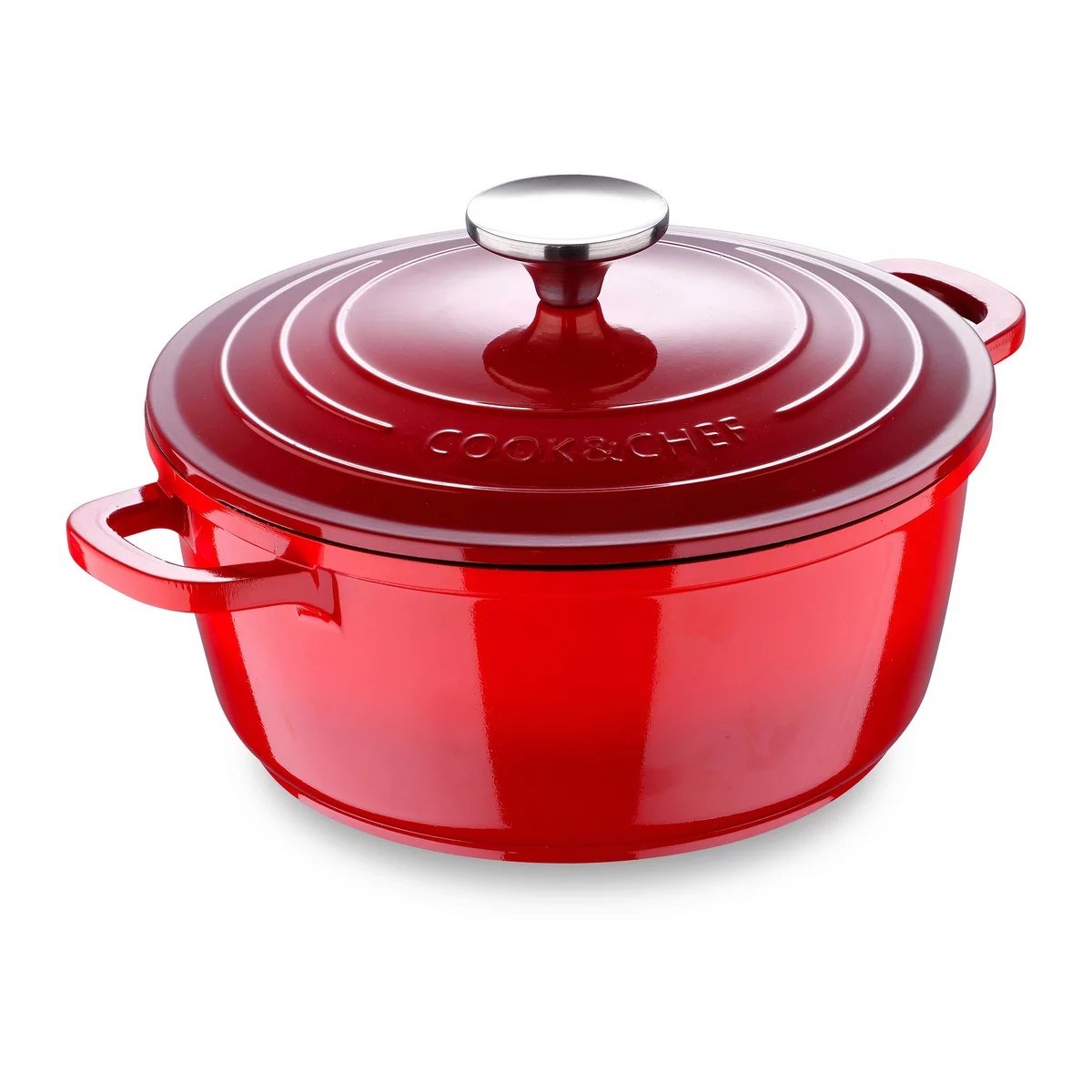 Oală din fonta Elisa M Roșie aprox. 4,4 l, 24/11 cm