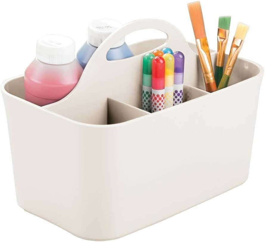Organizator pentru ustensile de bricolaj mDesign, plastic, gri, 15,2 x 24,4 x 17,1 cm