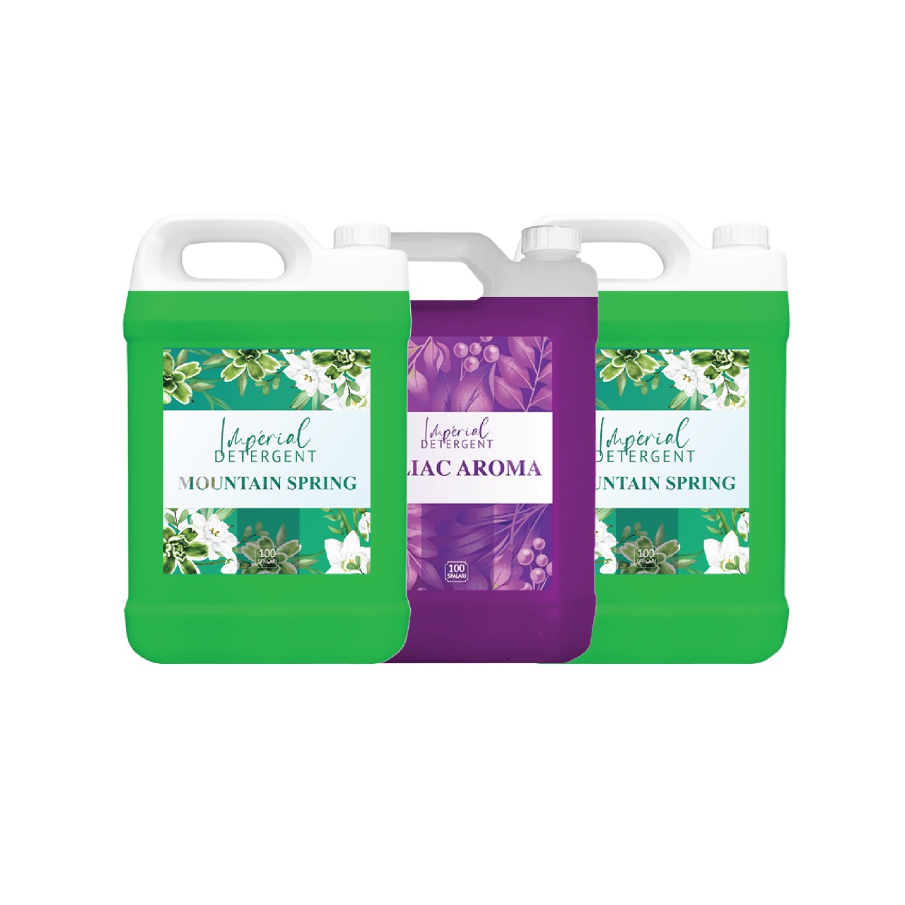 Pachet 3 detergenti 2 x Spring Mountain + 1 Liliac Aroma, made in Romania