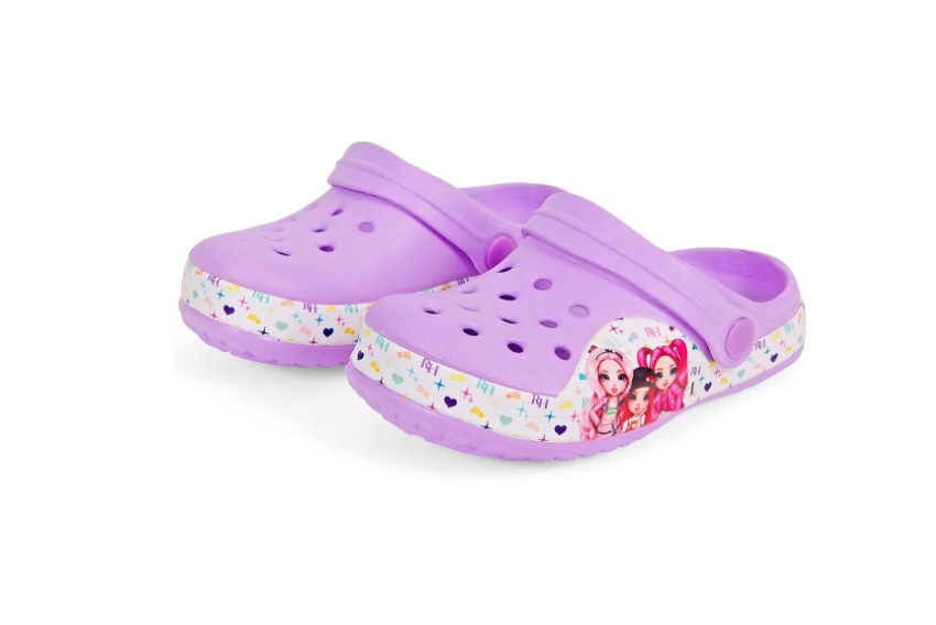 Papuci cu bareta Perletti Rainbow High, pentru fete, PVC si EVA, marime 29, lila