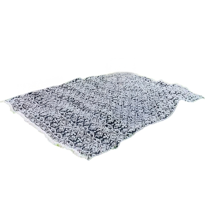 Patura de picnic Wulcea, poliester, alb/negru, 150 x 200 cm