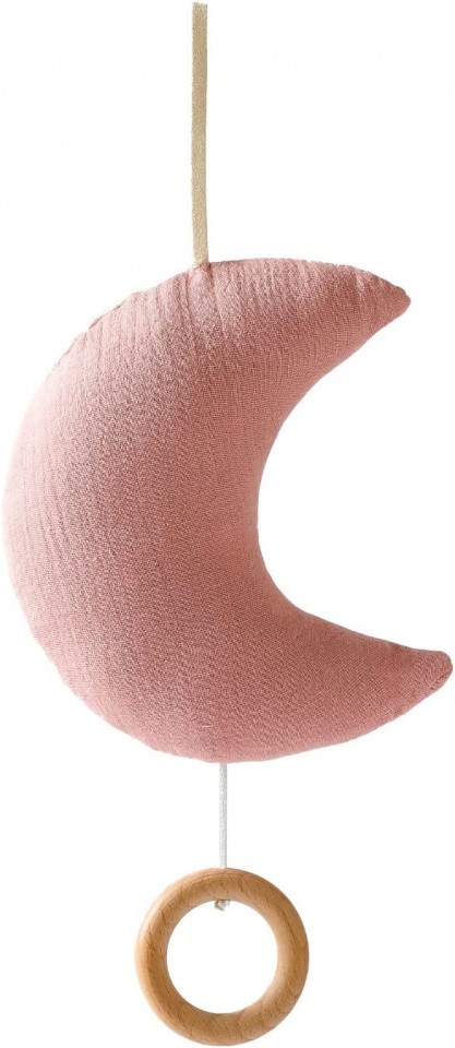 Perna muzicala pentru bebelusi OESSUF, bumbac, roz, 32 cm Articole