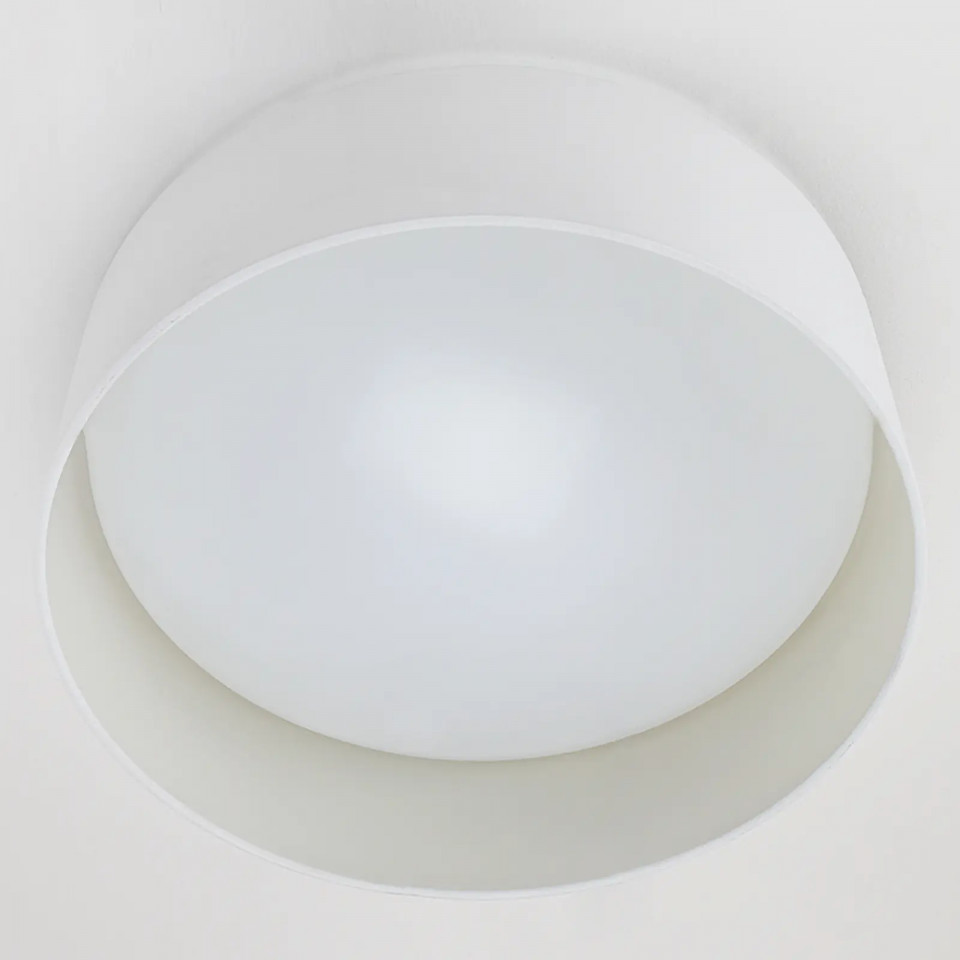 Poze Plafoniera Franka, LED, tesatura/plastic/metal, alb, 14 x 42 cm