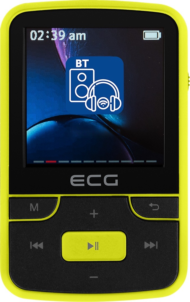 Player Mp3/Mp4, Bluetooth, FM, LCD color 1.54 inch, 32 GB, suport microSD, microfon, galben
