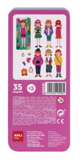 Puzzle magnetic 35 piese, APLI, Multicolor