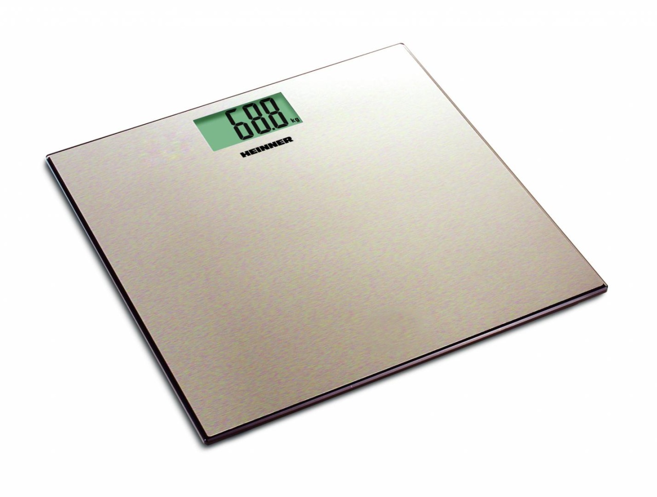 RESIGILAT – CANTAR DE BAIE HEINNER HBS-180SSGD, 180Kg, Platforma din inox, 30x30cm, Display LCD, Auriu