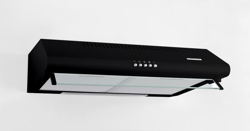 RESIGILAT - HOTA TRADITIONALA HEINNER CH-400-BK, Latime 60cm, Putere de absorbtie 323 mc/h, 2 motoare, Negru