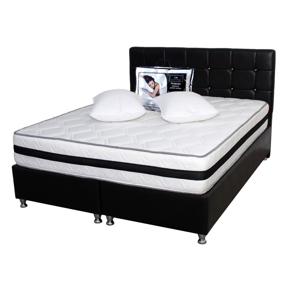 Saltea Memory Foam cu arcuri Azalee plus doua perne 50x70 plus husa hipoalergenica, 140x200x25