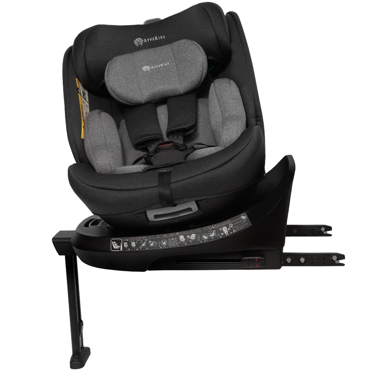 Scaun auto Appekids, I-SIZE, 40-150 cm, Rear Facing 360Â°, Pro Confort - Grey