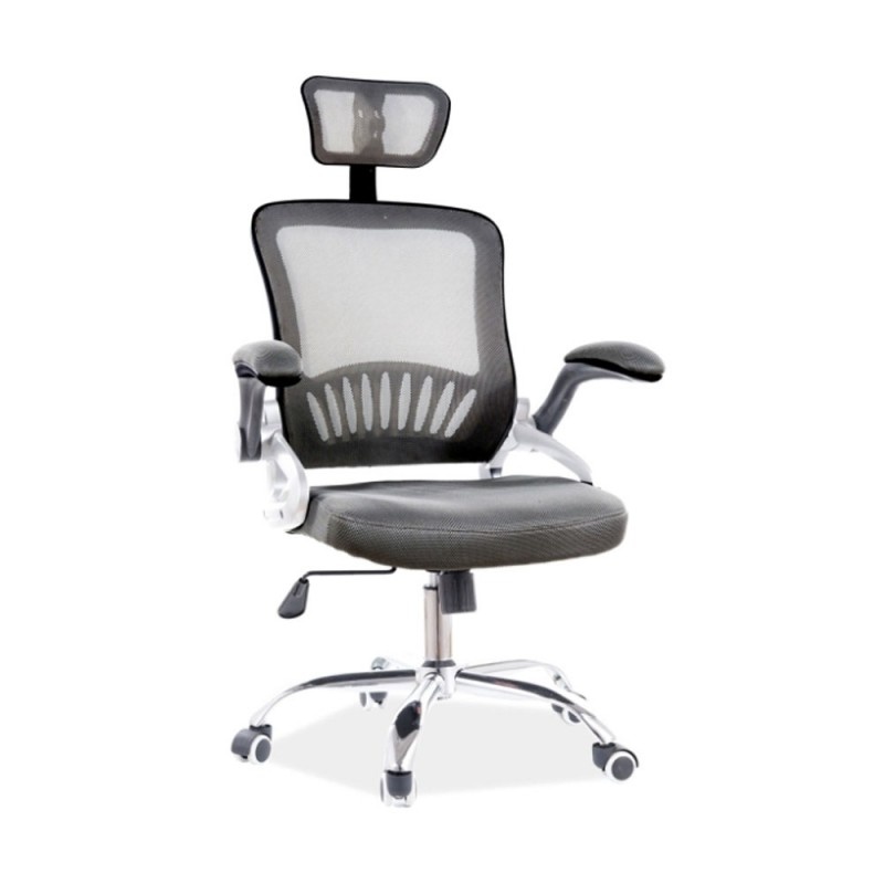 Scaun birou cu tetiera SL Q831 negru, 67x48x124 cm