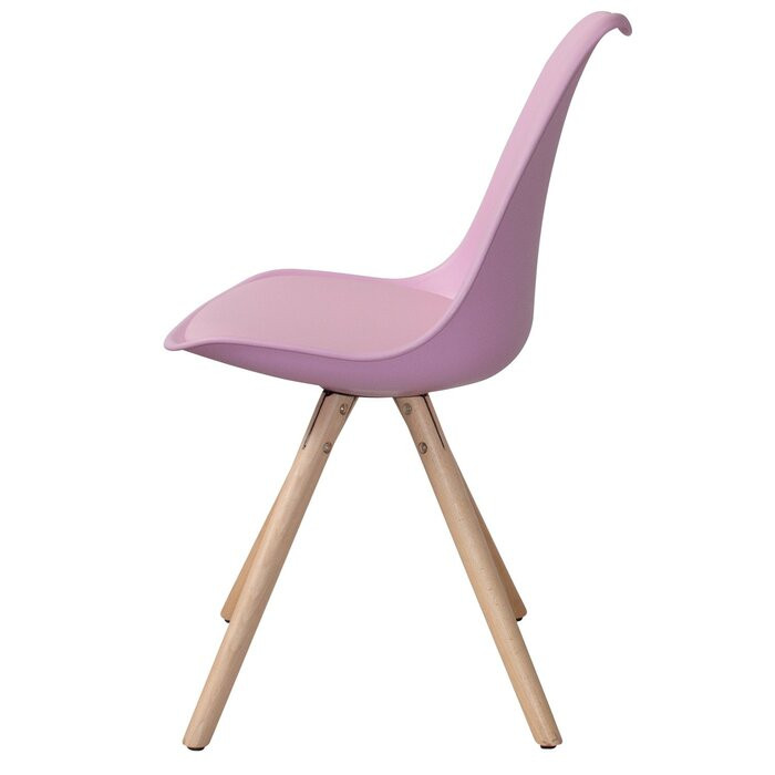 Scaun pentru copii Bergevin, lemn/plastic, roz, 83 x 49 x 17,5 cm image1