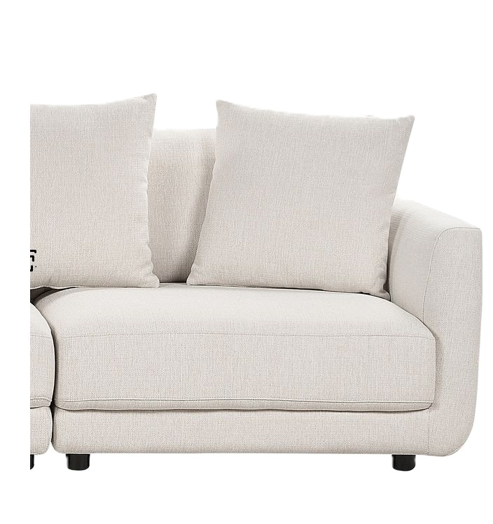 Sectiune coltar RLG, design modern off-white, lemn eucalipt/ poliester, 86 x 102 x 88 cm, Resigilat